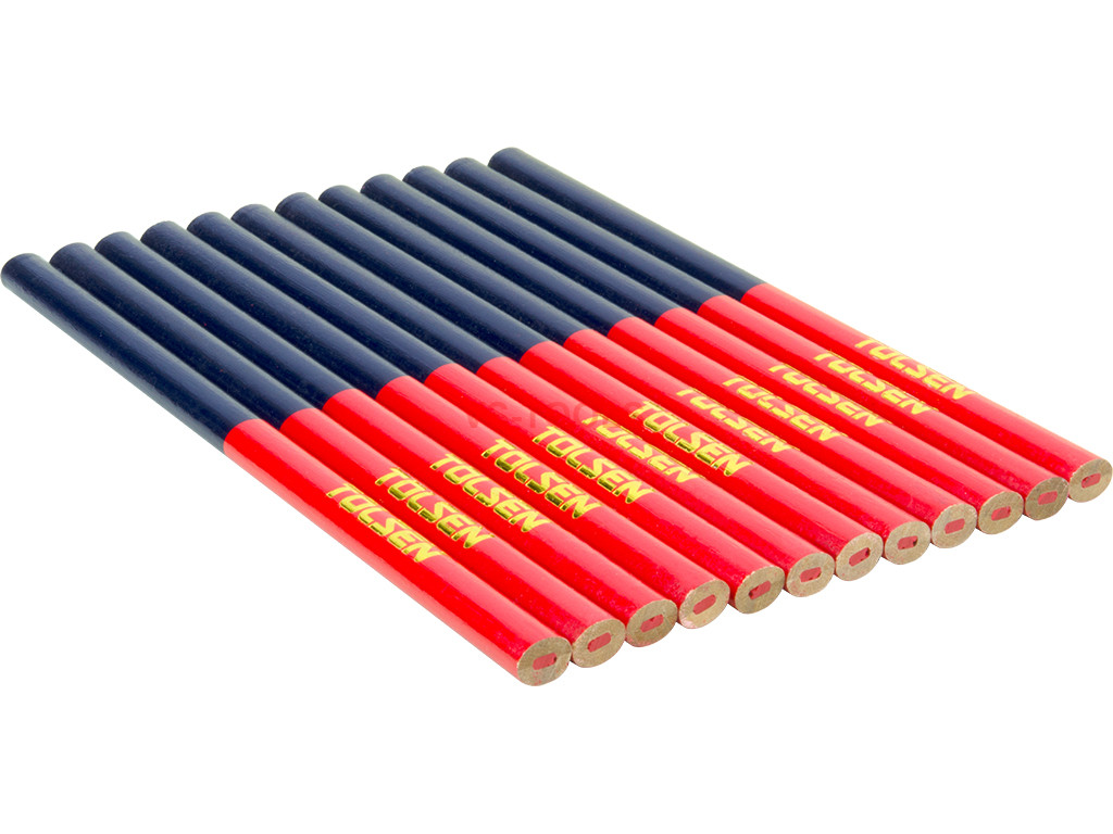 Pack of 12 Carpenter BiColor Constriction Drywall Marking Tool Pencil